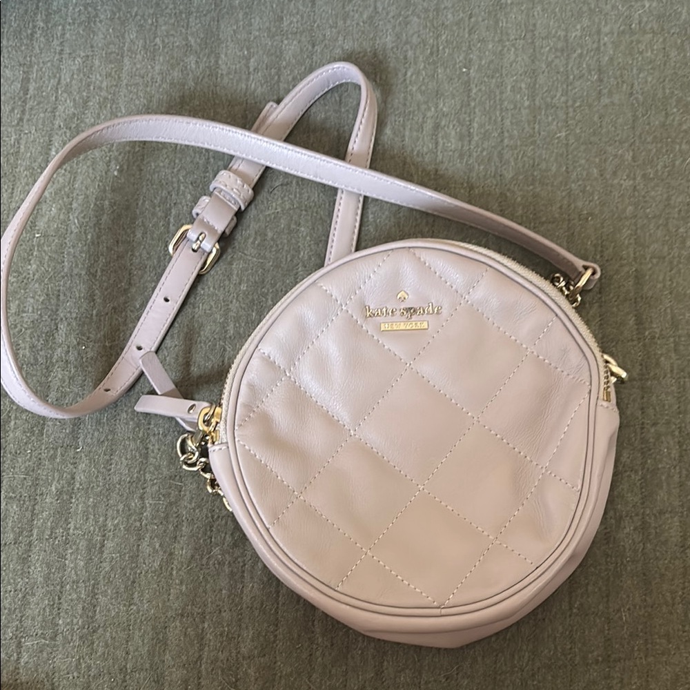 Kate Spade Quilted Beige Crossbody Bag